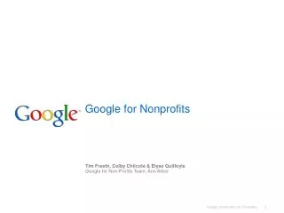 Google for Nonprofits