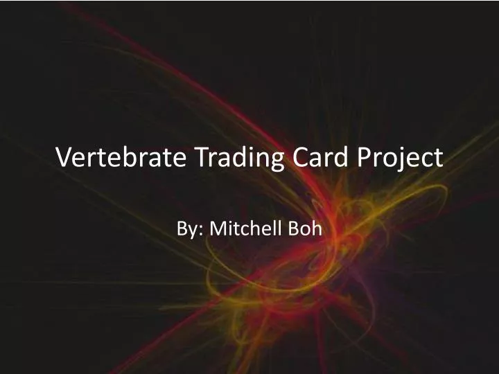 vertebrate trading card project