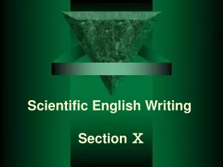 Scientific English Writing Section ?