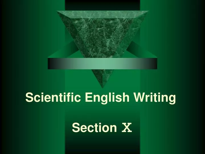 scientific english writing section