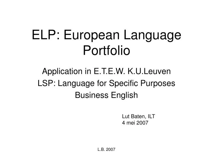elp european language portfolio
