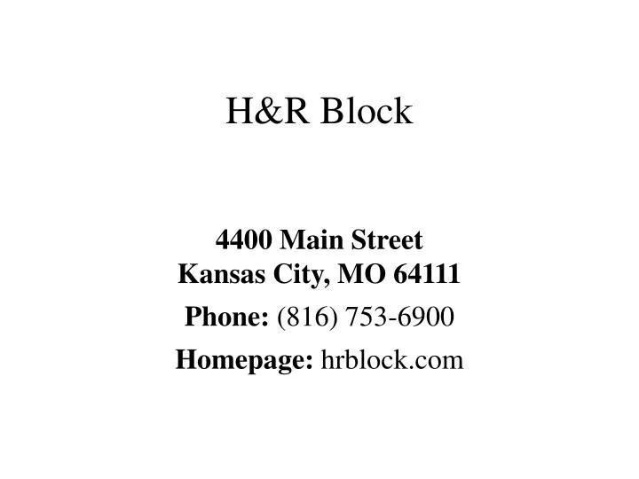 h r block