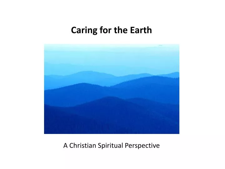 caring for the earth