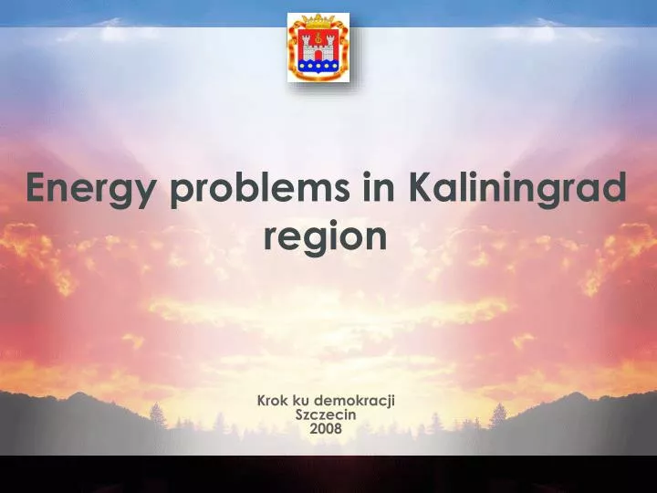 energy problems in kaliningrad region