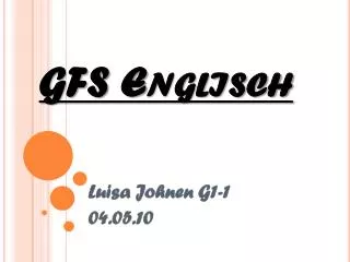 GFS Englisch