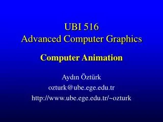 Computer Animation