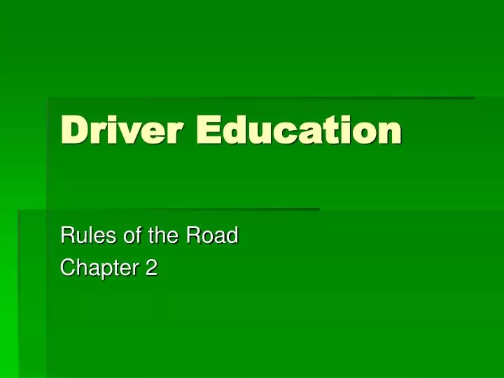 driver education