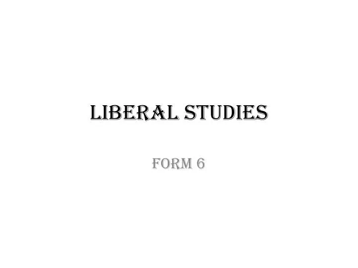 liberal studies