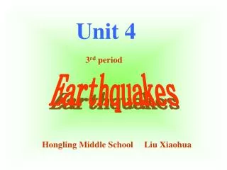 Earthquakes