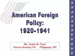 American Foreign Policy: 1920-1941