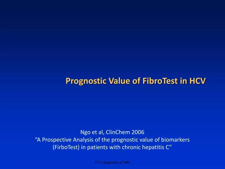 prognostic value of fibrotest in hcv