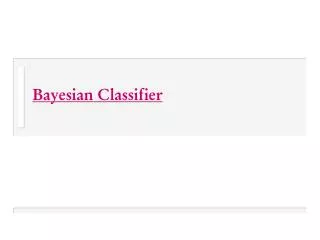 Bayesian Classifier
