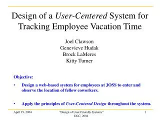 Design of a User-Centered System for Tracking Employee Vacation Time