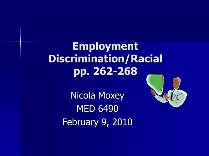 employment discrimination racial pp 262 268