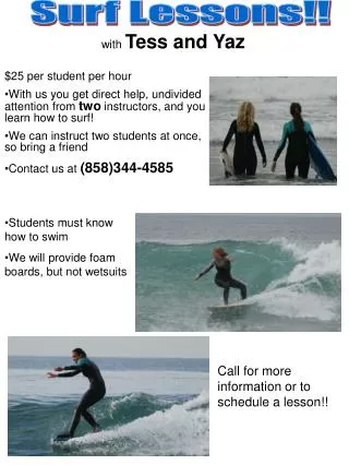 Surf Lessons!!