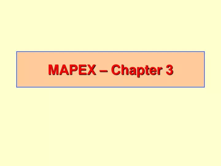 mapex chapter 3
