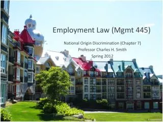 Employment Law (Mgmt 445)