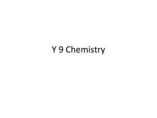 Y 9 Chemistry