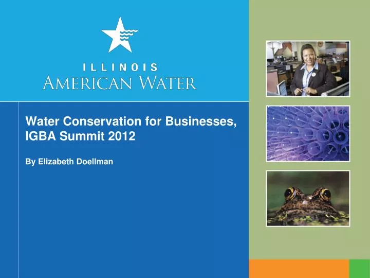 water conservation for businesses igba summit 2012
