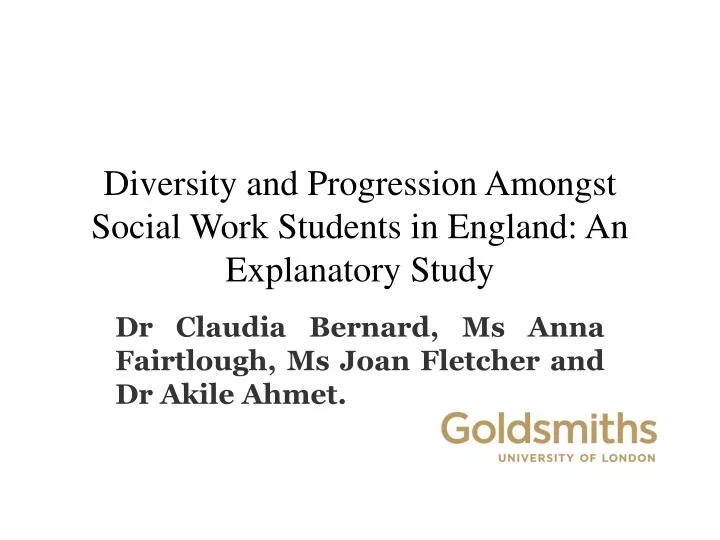 diversity and progression amongst social work students in england an explanatory study
