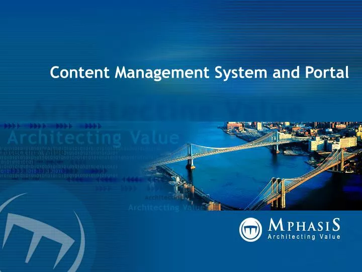 content management system and portal