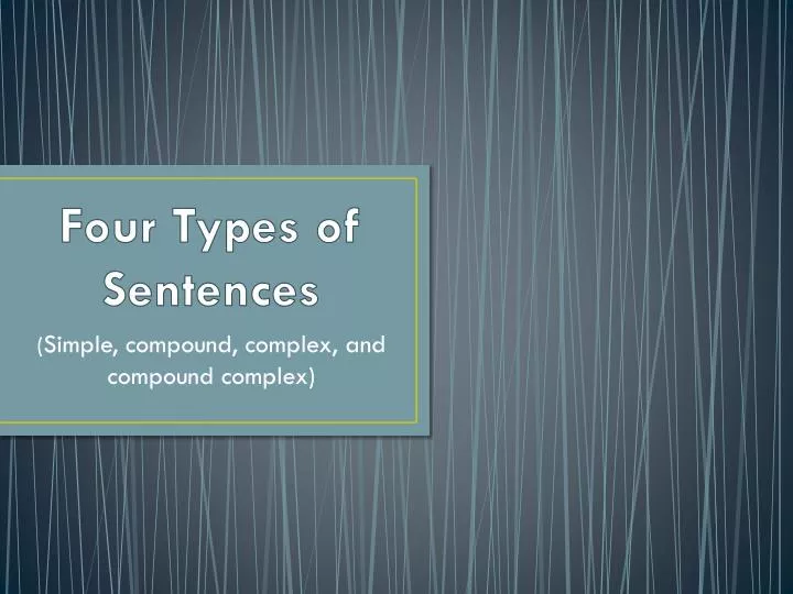 four types of sentences