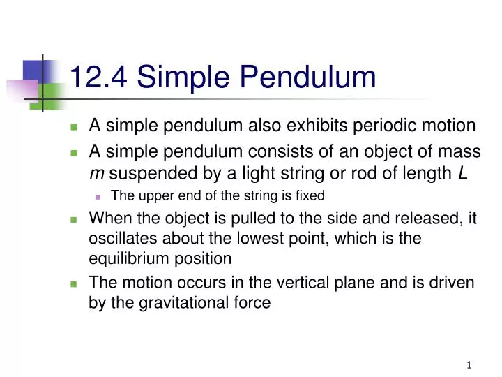 12 4 simple pendulum