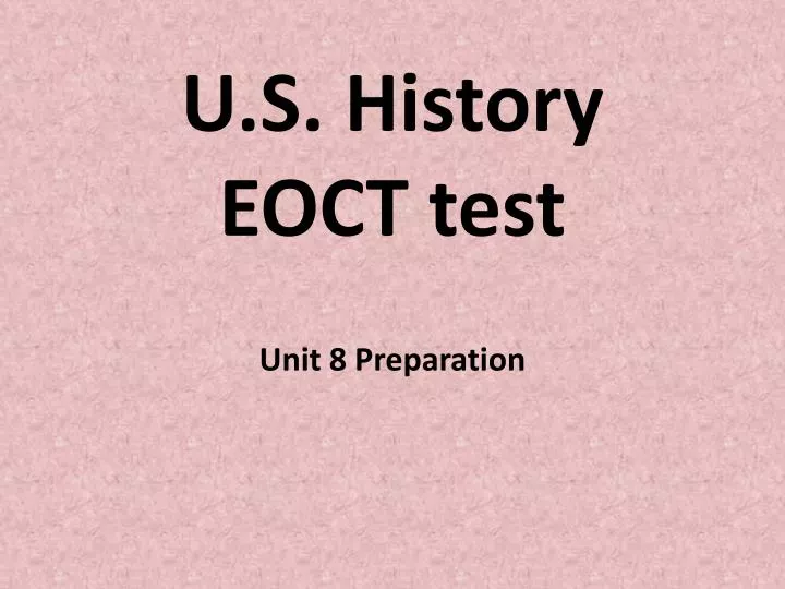 u s history eoct test