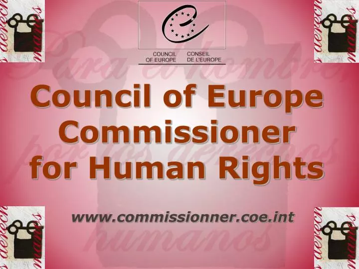 council of europe commissioner for human rights