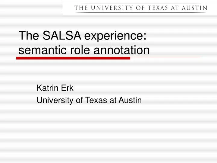 the salsa experience semantic role annotation