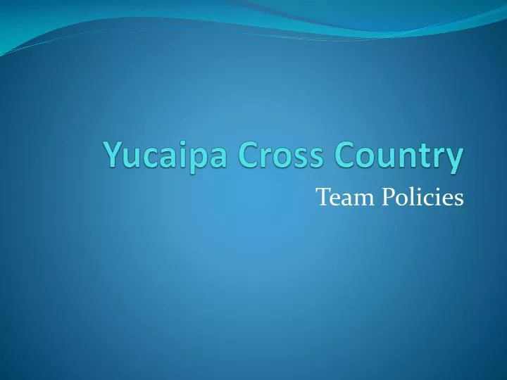 yucaipa cross country