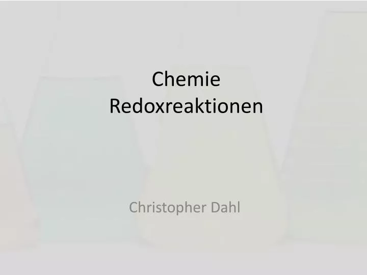 chemie redoxreaktionen