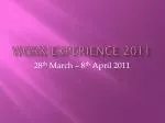 Work Experience 2011 - slide 1
