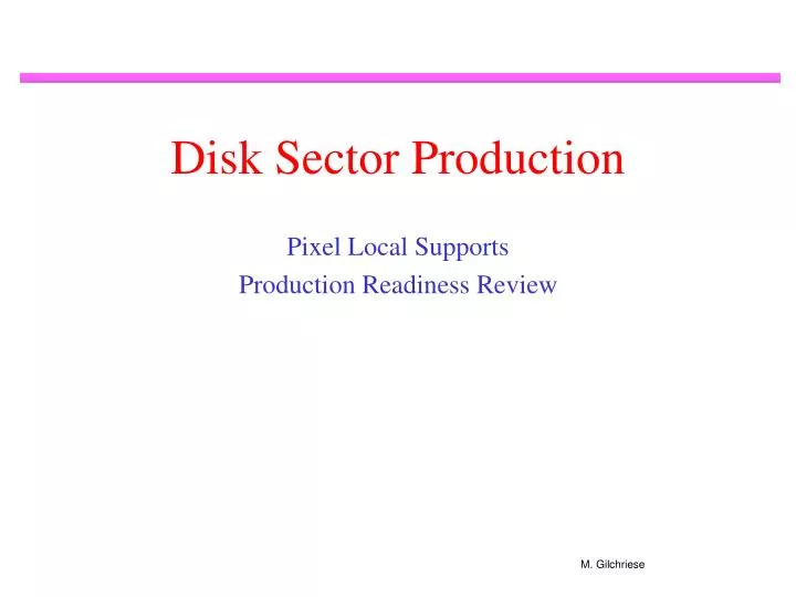 disk sector production
