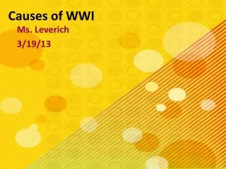causes of wwi