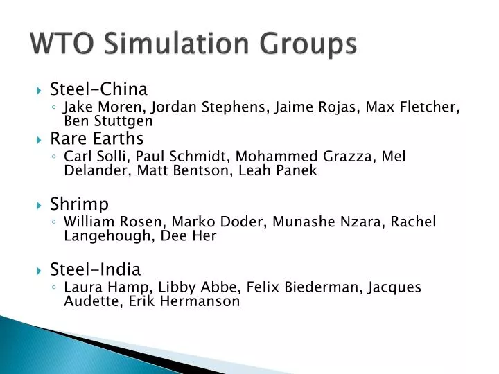 wto simulation groups
