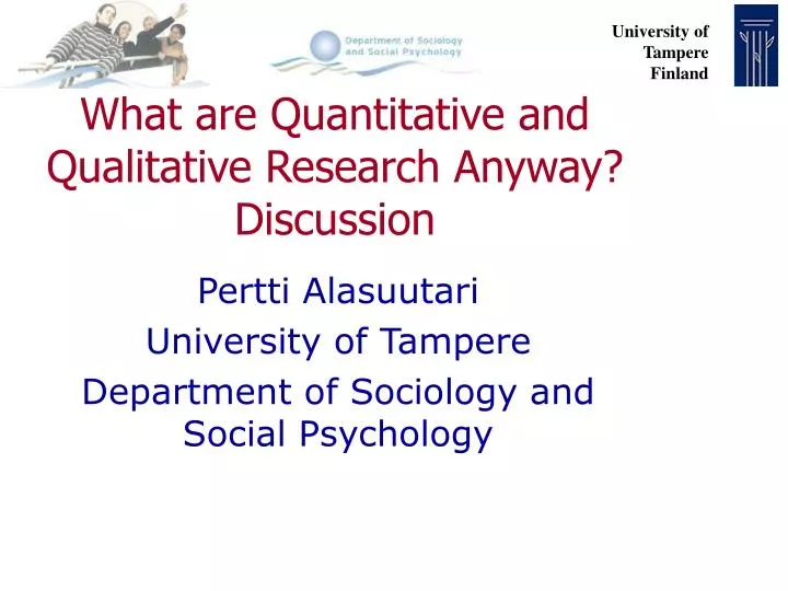 what are quantitative and qualitative research anyway discussion