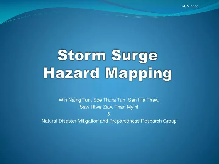 storm surge hazard mapping