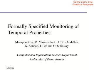 Formally Specified Monitoring of Temporal Properties