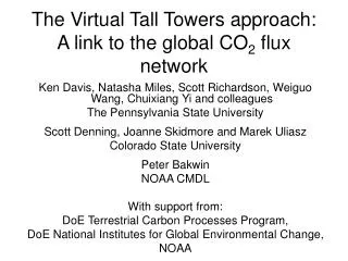 The Virtual Tall Towers approach: A link to the global CO 2 flux network
