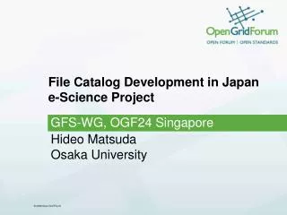 File Catalog Development in Japan e-Science Project