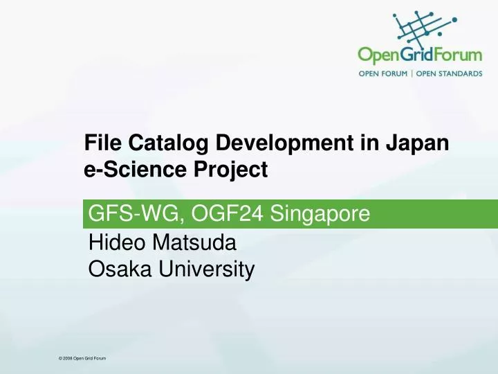 file catalog development in japan e science project