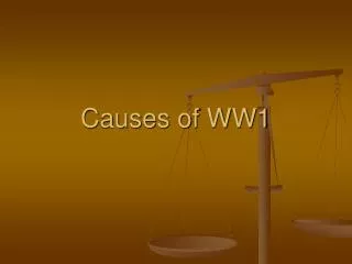 Causes of WW1