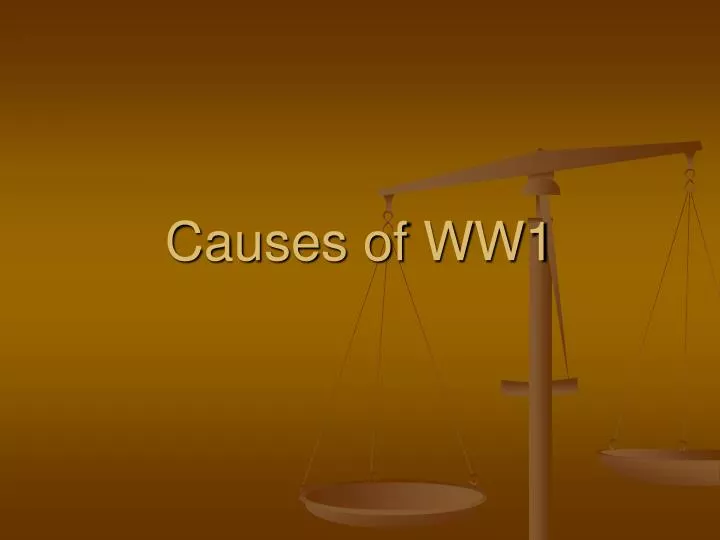 causes of ww1