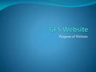 GFS Website