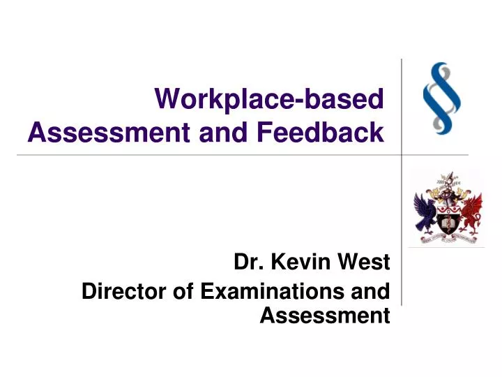 workplace based assessment and feedback