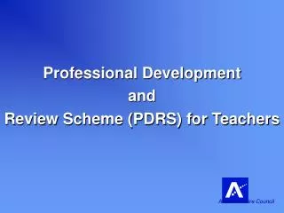 Professional Development and Review Scheme (PDRS) for Teachers