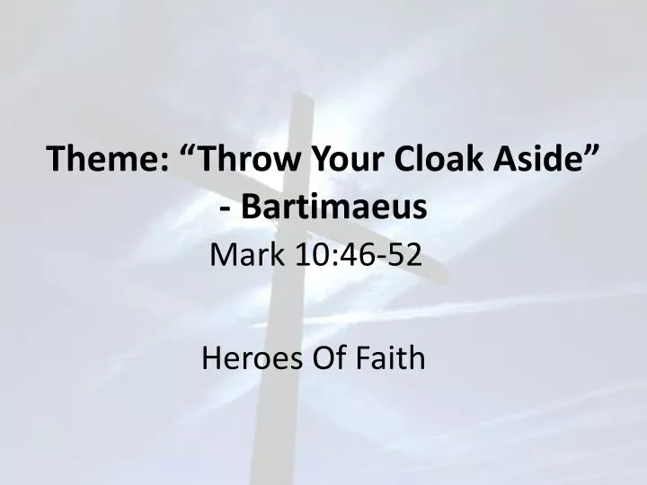 theme throw your cloak aside bartimaeus