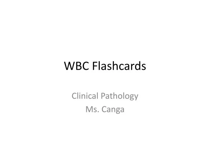 wbc flashcards