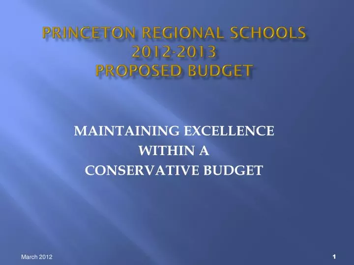 princeton regional schools 2012 2013 proposed budget